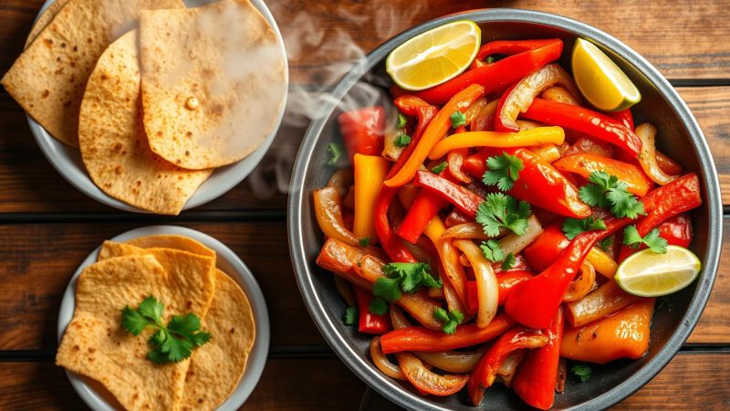 Fajitas mit mais tortillas: Genuss