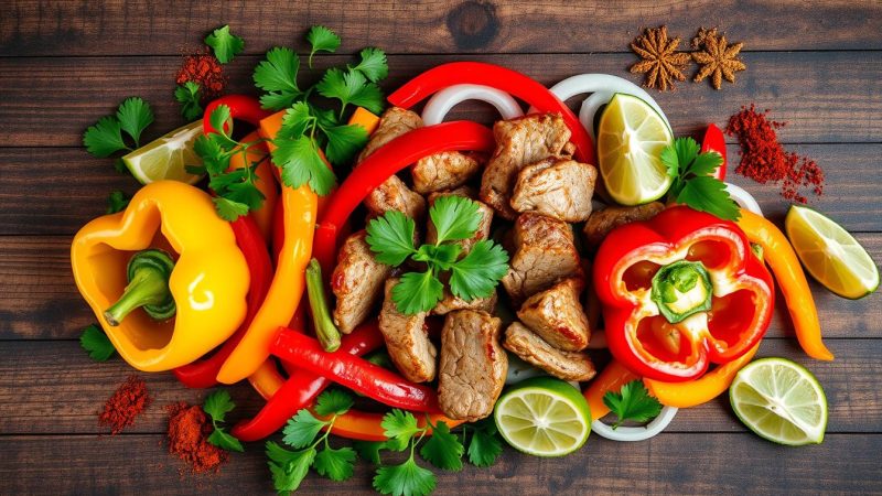 Originale Fajita-Zutaten: Geschmacksexplosion