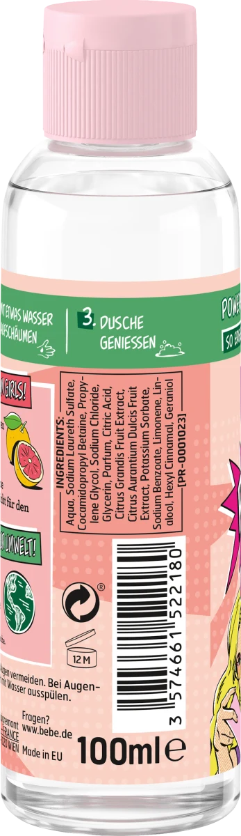 bebe Duschgel Power Shower Grapefruit Inhaltsstoffe EAN  
