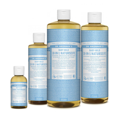 Dr. Bronner's 18-IN-1 NATURSEIFE Baby-Mild - Ohne Duft - FlÃ¼ssigseife