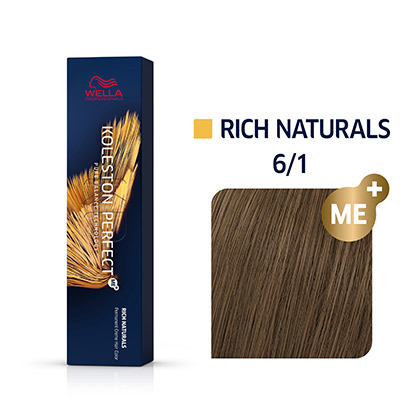 WELLA KOLESTON PERFECT Rich Naturals, Permanente Haarfarbe Friseur 61 Dunkelblond Asch
