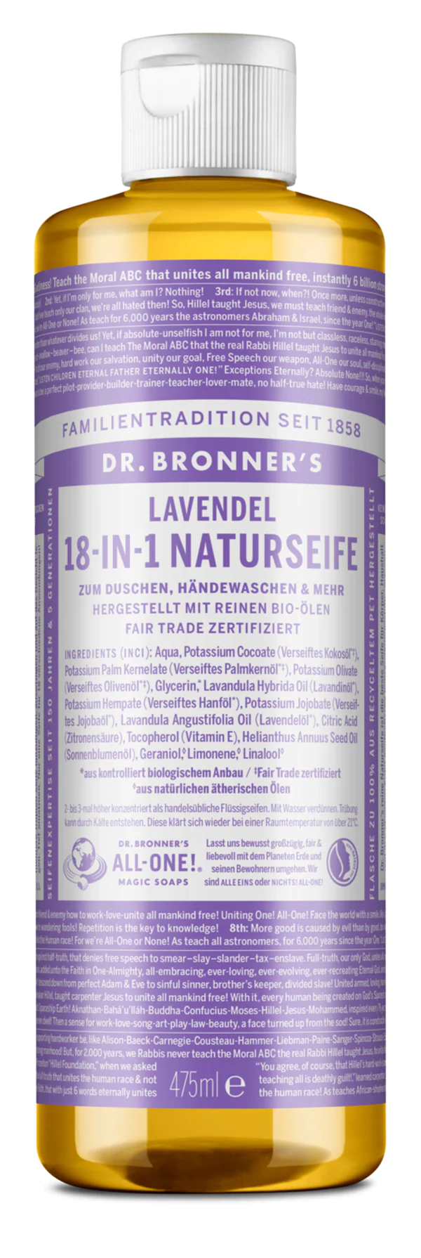Dr Bronner 18-IN-1 NATURSEIFE Lavendel 475ml