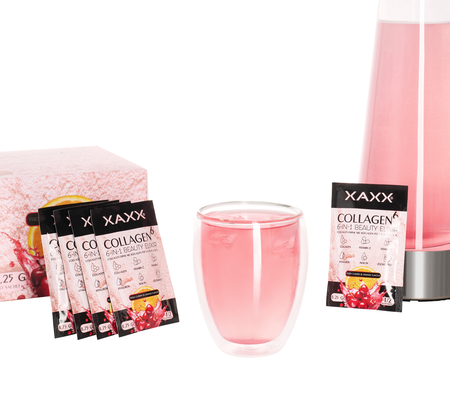 Collagen 6-In-1 Beauty Elixir - Collagen-Drink von XAXX