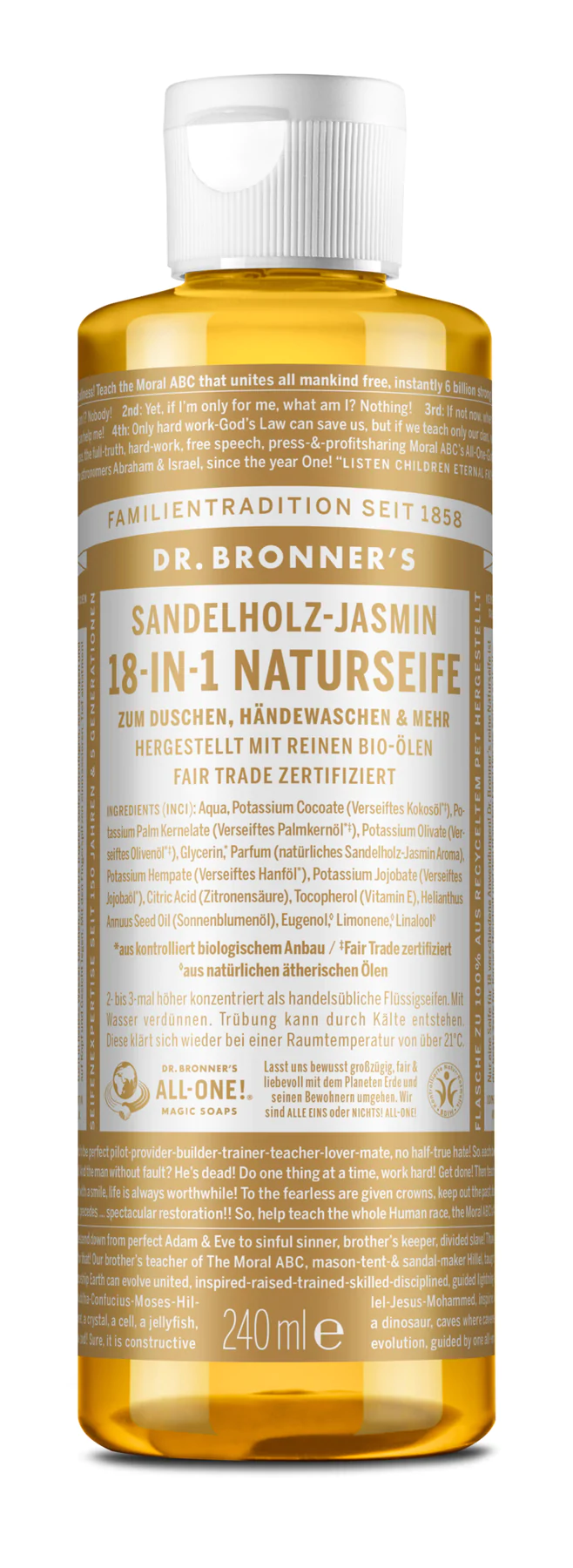 Dr. Bronner 18-IN-1 NATURSEIFE  Sandelholz-Jasmin 240ml