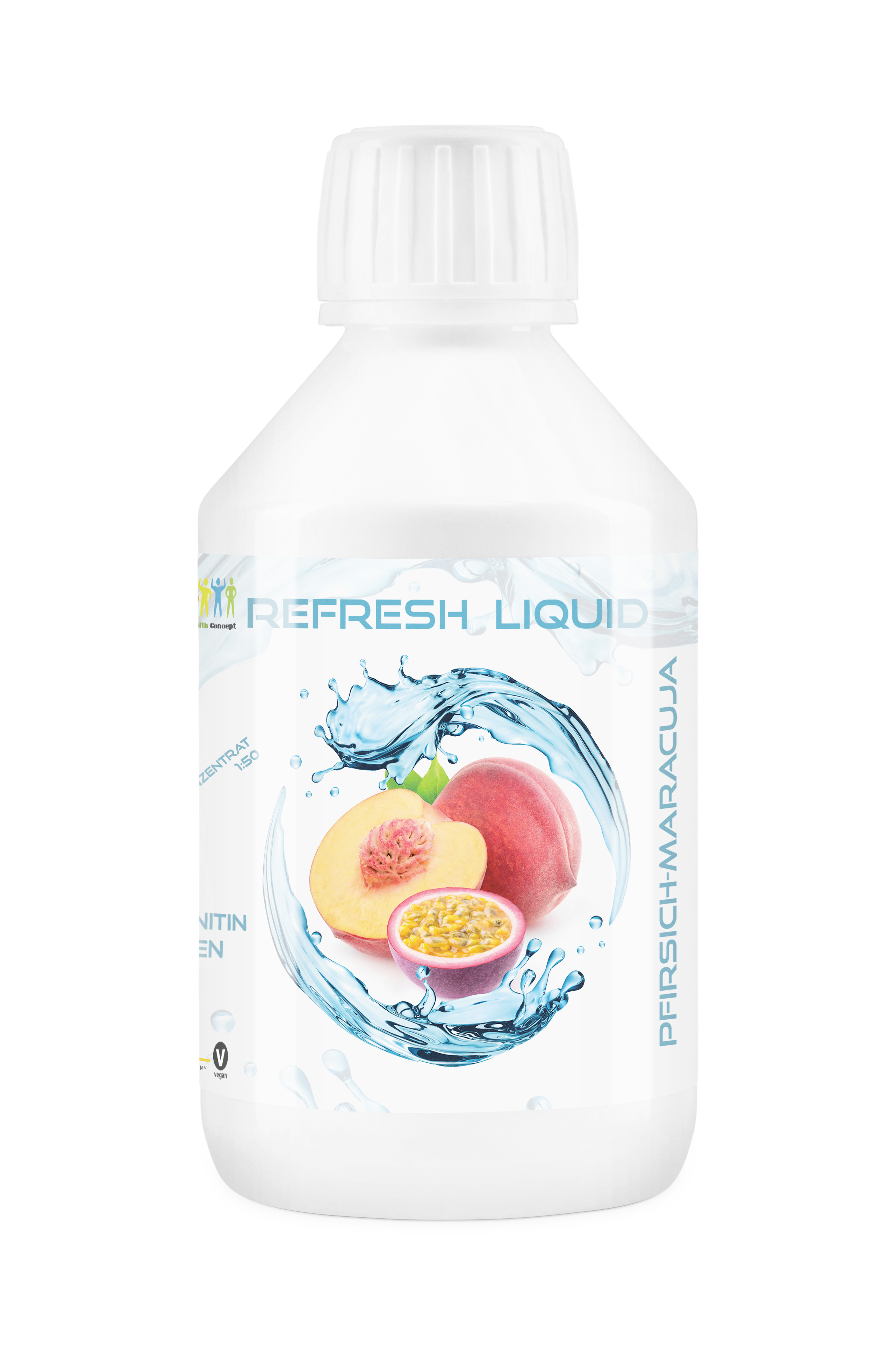 HC Refresh Liquid Pfirsich Maracuja Konzentrat 1zu150 - Zuckerfreier Sirup