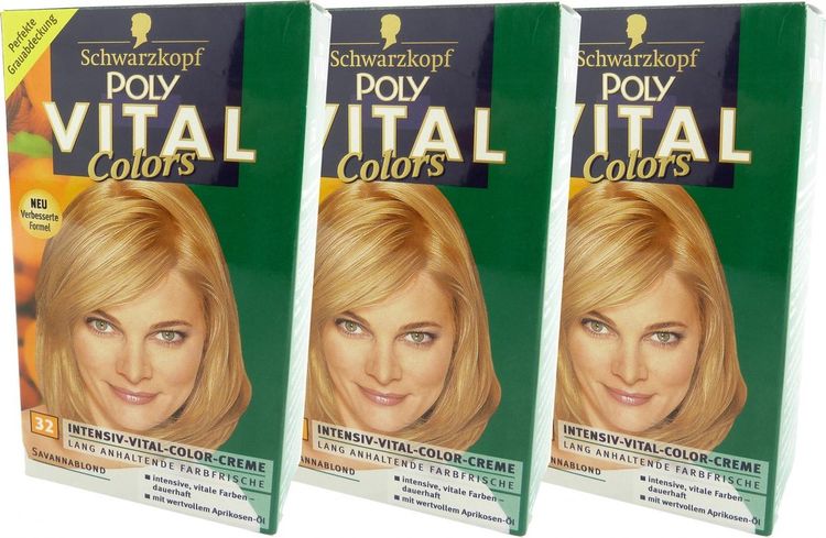 Schwarzkopf Poly Multipack 3x Vital Colors 32 Savannablond - Hair Coloration