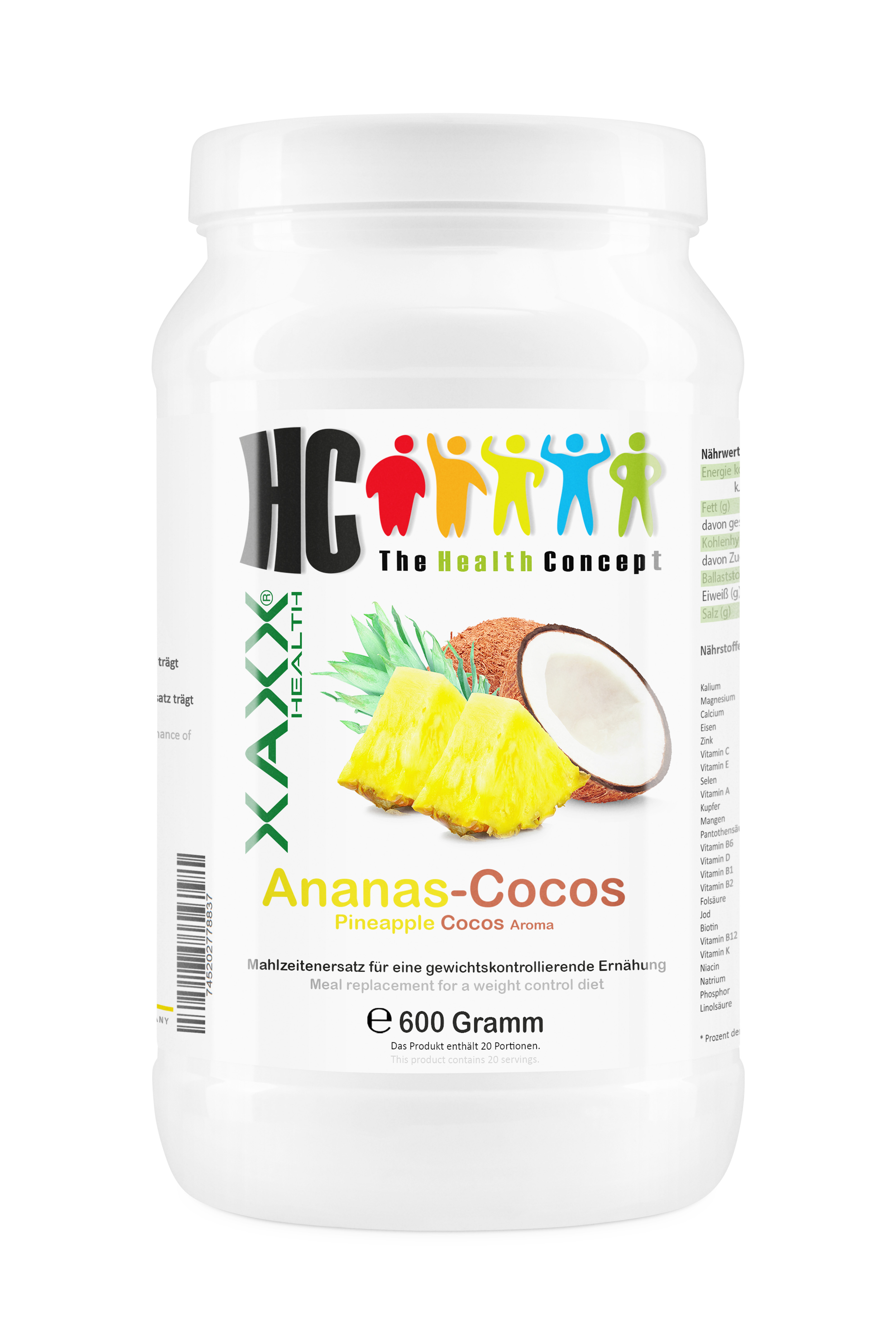 HC Body Control Shake Ananas Cocos 600G - 20 Mahlzeiten