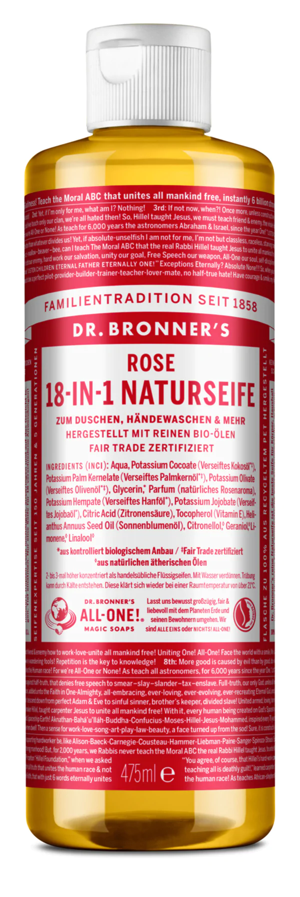Dr Bronner 18-IN-1 NATURSEIFE Rose 475ml