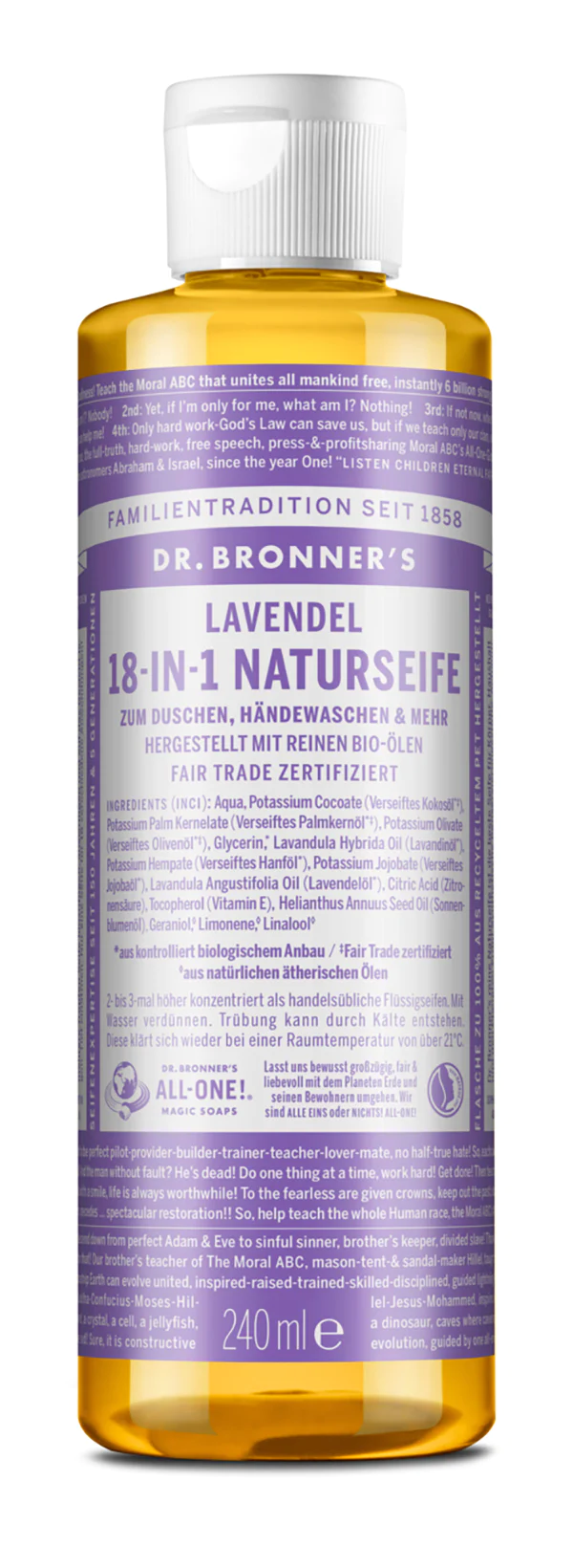 Dr Bronner 18-IN-1 NATURSEIFE Lavendel 240ml