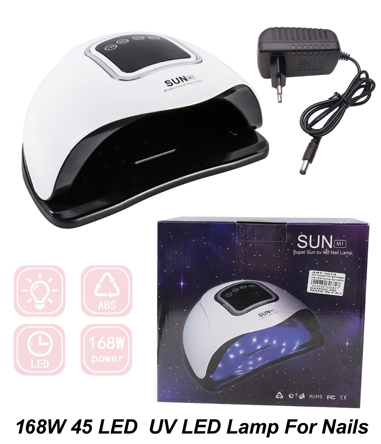 168W SUN M1 LED-Lampe UV für Gelnägel - Für Maniküre Gel Nagel trockner LED Lampen mit Auto-Sensor Maniküre Werkzeuge