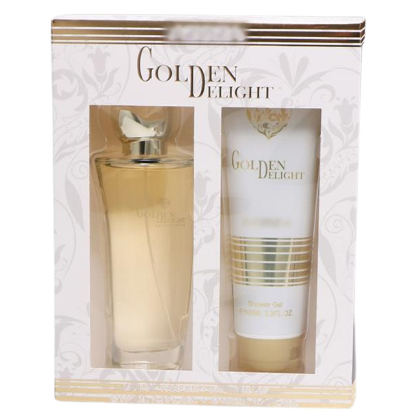SERPACO Geschenkset Golden Delight Damenparfüm 100 ml + DUSCHGEL 100 ml, Damenduft, Frauenduft, Parfüm