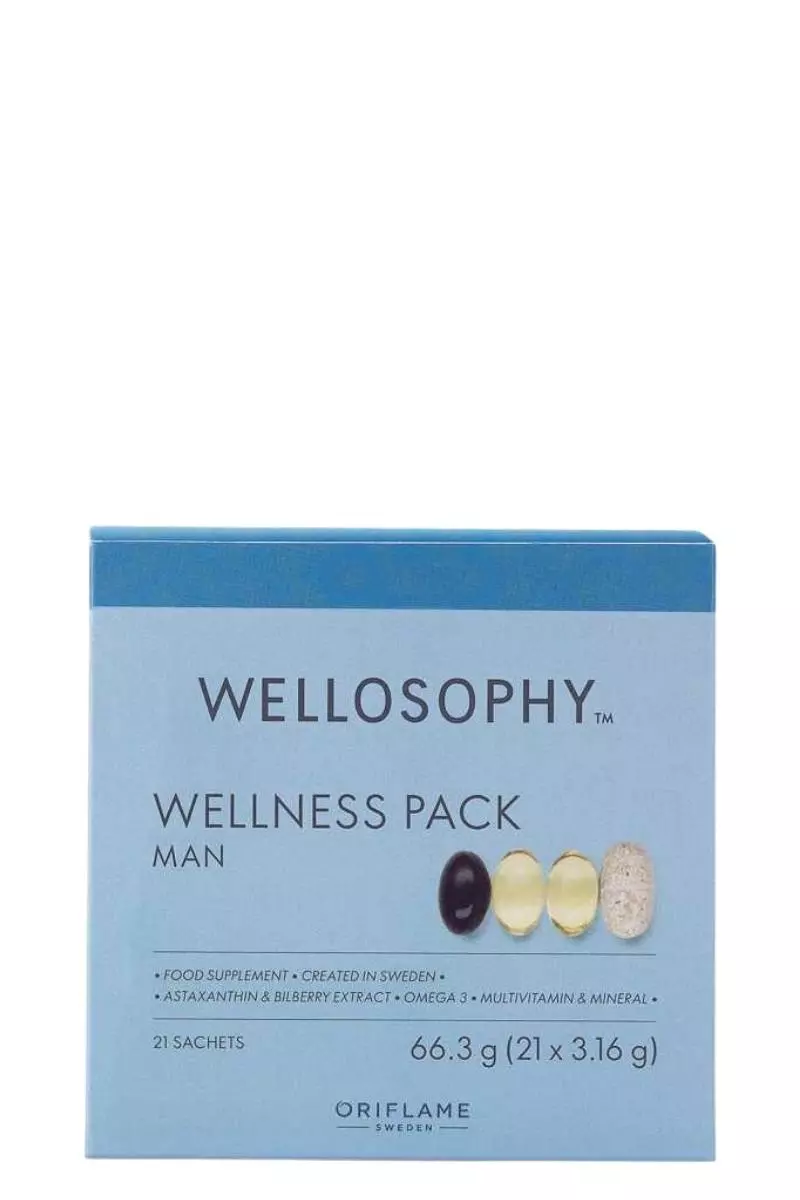 Wellosophy Wellness Pack Man von Oriflame - Nahrungsergänzungspaket für den Mann