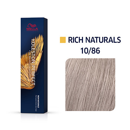 WELLA KOLESTON PERFECT Rich Naturals, Permanente Haarfarbe Friseur 1086 Hell-Lichtblond Perl-Violett