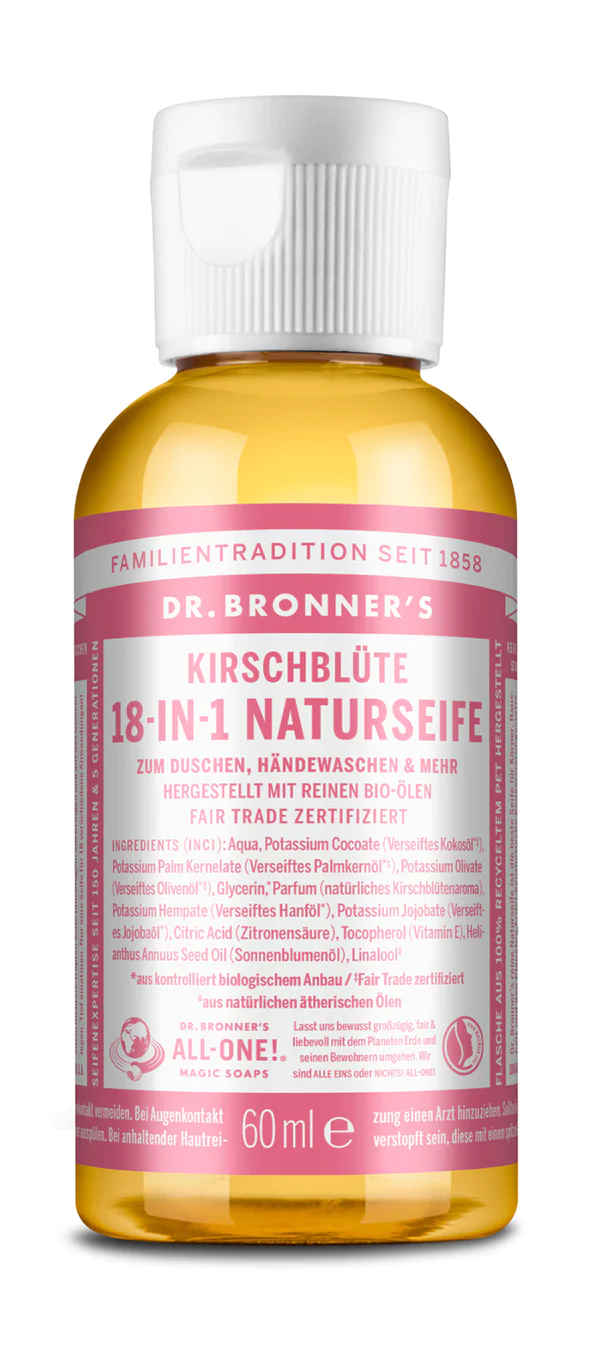 Dr. Bronner 18-IN-1 NATURSEIFE KirschblÃ¼te 60ml