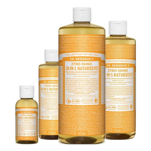 Dr Bronner 18-IN-1 NATURSEIFE Zitrus-Orange