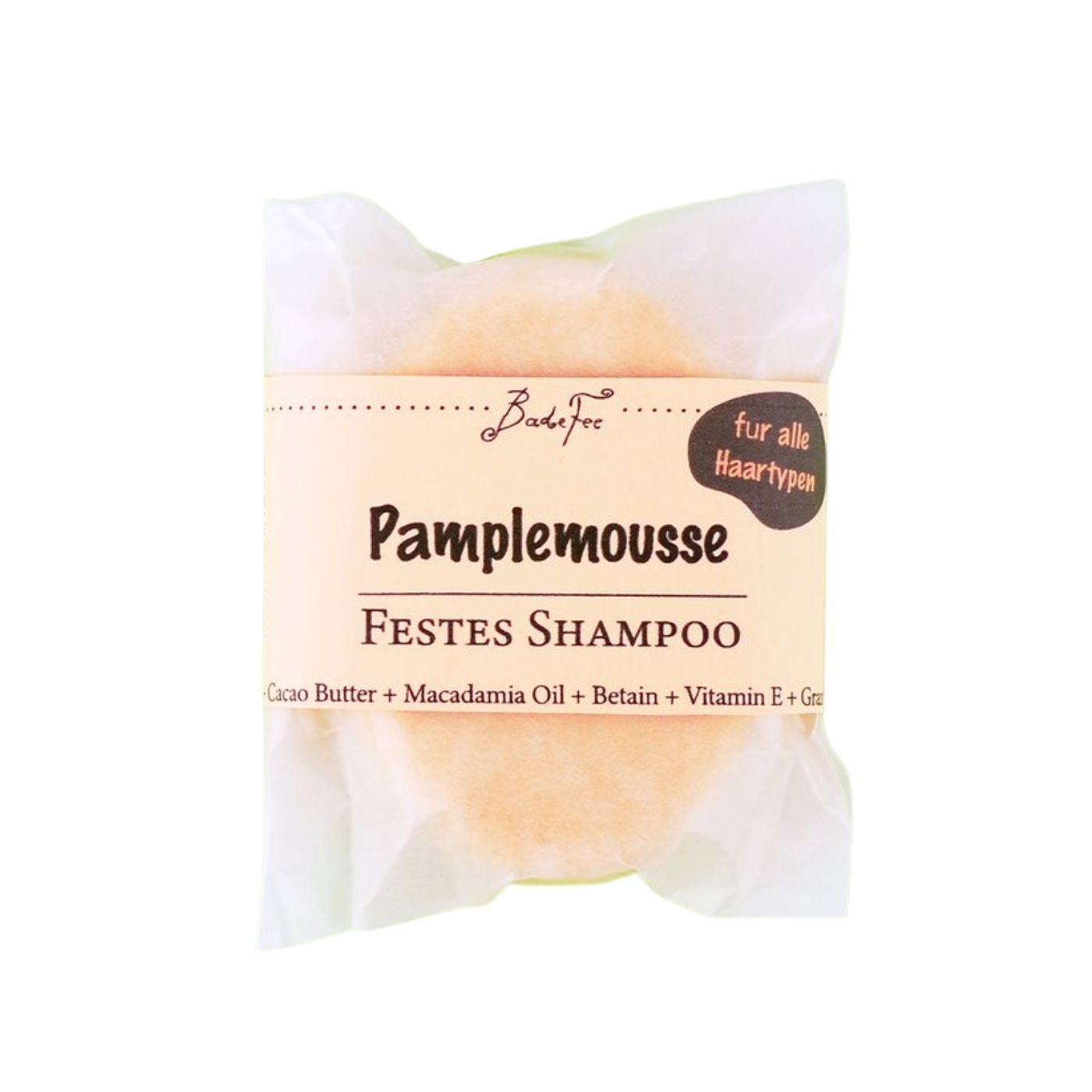 BadeFee Festes Shampoo Pamplemousse - Antioxidativ, vegan
