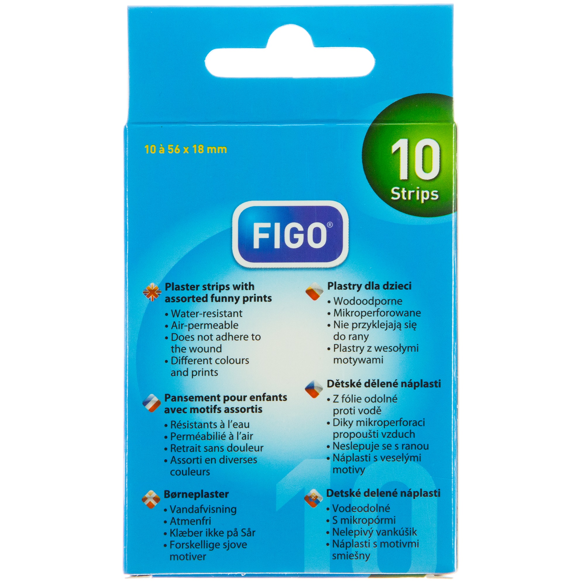 Figo Pflaster-Strips für Kinder Kleine Abenteuer - Kinderpflaster mit Motiven - Wasserabweisend, hautfreundlich rückseite