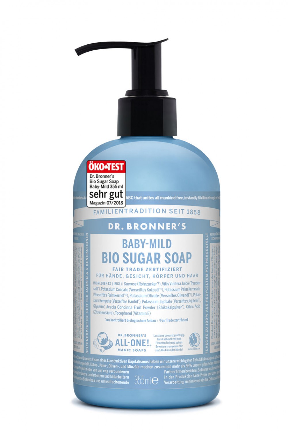 Dr. Bronners Bio Sugar Soap baby-mild Duschcreme 355ml