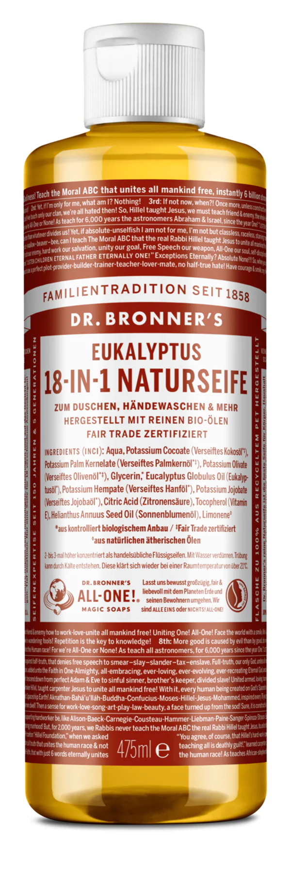 Dr Bronner 18-IN-1 NATURSEIFE Eukalyptus 475ml 