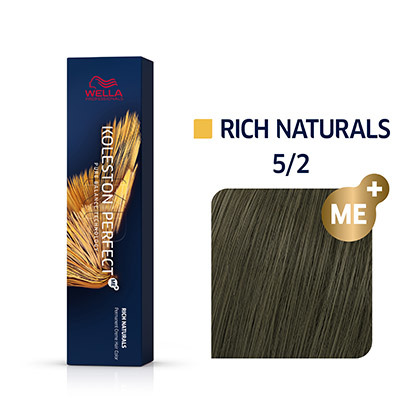 WELLA KOLESTON PERFECT Rich Naturals, Permanente Haarfarbe Friseur 52 Hellbraun Matt