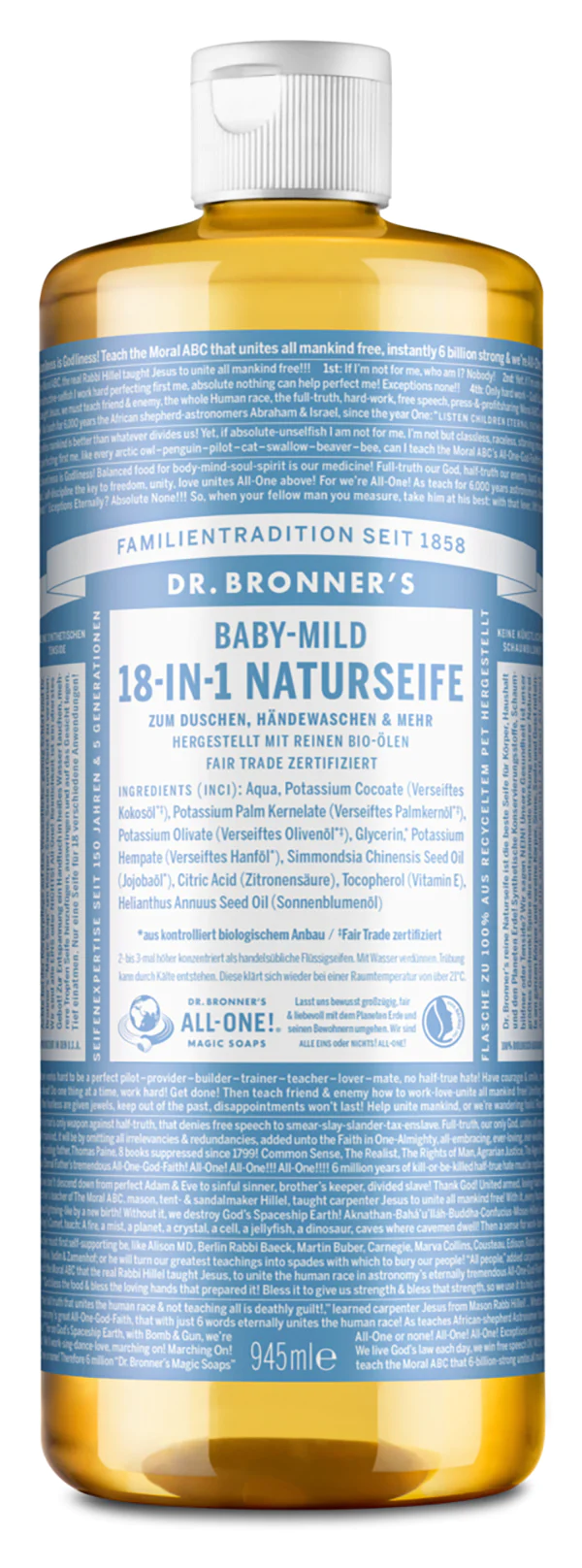 Dr Bronner 18-IN-1 NATURSEIFE Baby-Mild 945ml