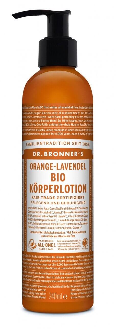 DR. BRONNERS BIO KÖRPERLOTION ORANGE-LAVENDEL 240ml