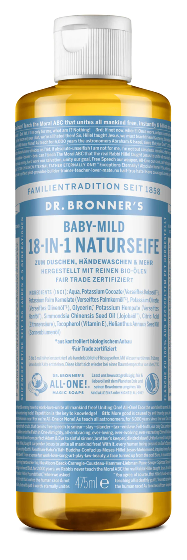 Dr Bronner 18-IN-1 NATURSEIFE Baby-Mild 475ml