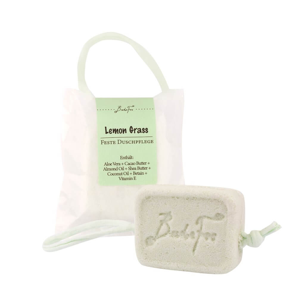 BadeFee Feste Duschpflege Lemon Grass - Hautpflege mit fruchtigem Zitrusduft