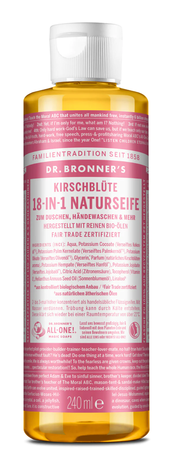 Dr. Bronner 18-IN-1 NATURSEIFE KirschblÃ¼te 240ml