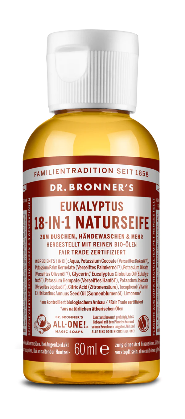 Dr Bronner 18-IN-1 NATURSEIFE Eukalyptus 60ml 