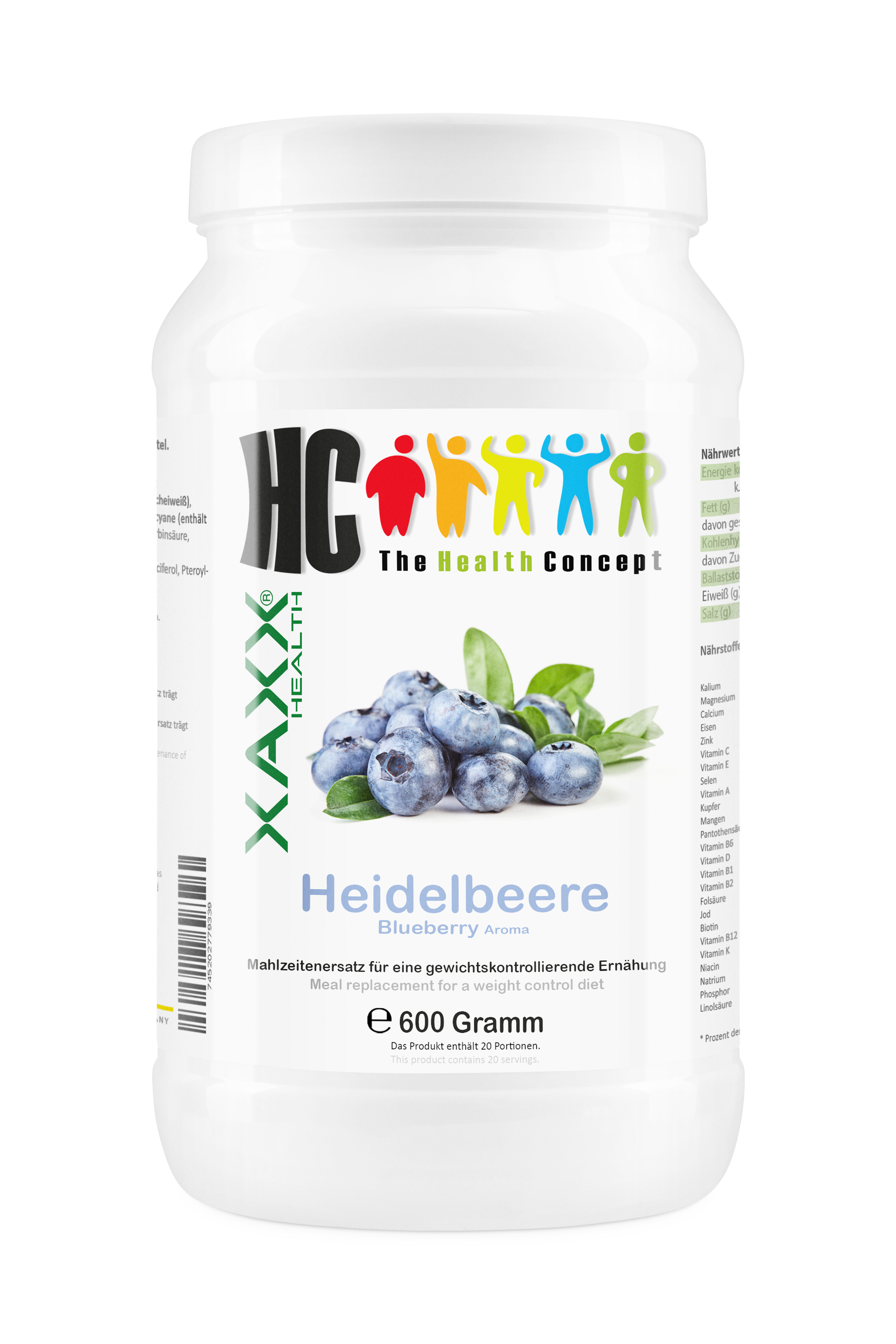 HC Body Control Shake Heidelbeere 600G - 20 Mahlzeiten